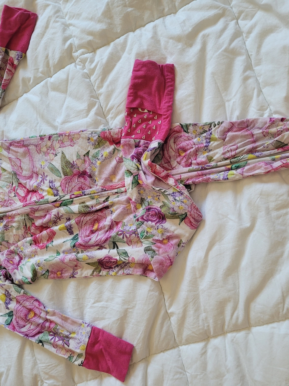 Posh Peanut Pink Floral Long Sleeve Pajama Top